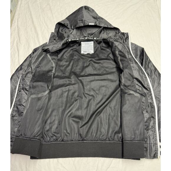 DGK "Dirty Ghetto Kids" Windbreaker Black Polyester Jacket Long Sleeve Men’s L - Picture 6 of 16